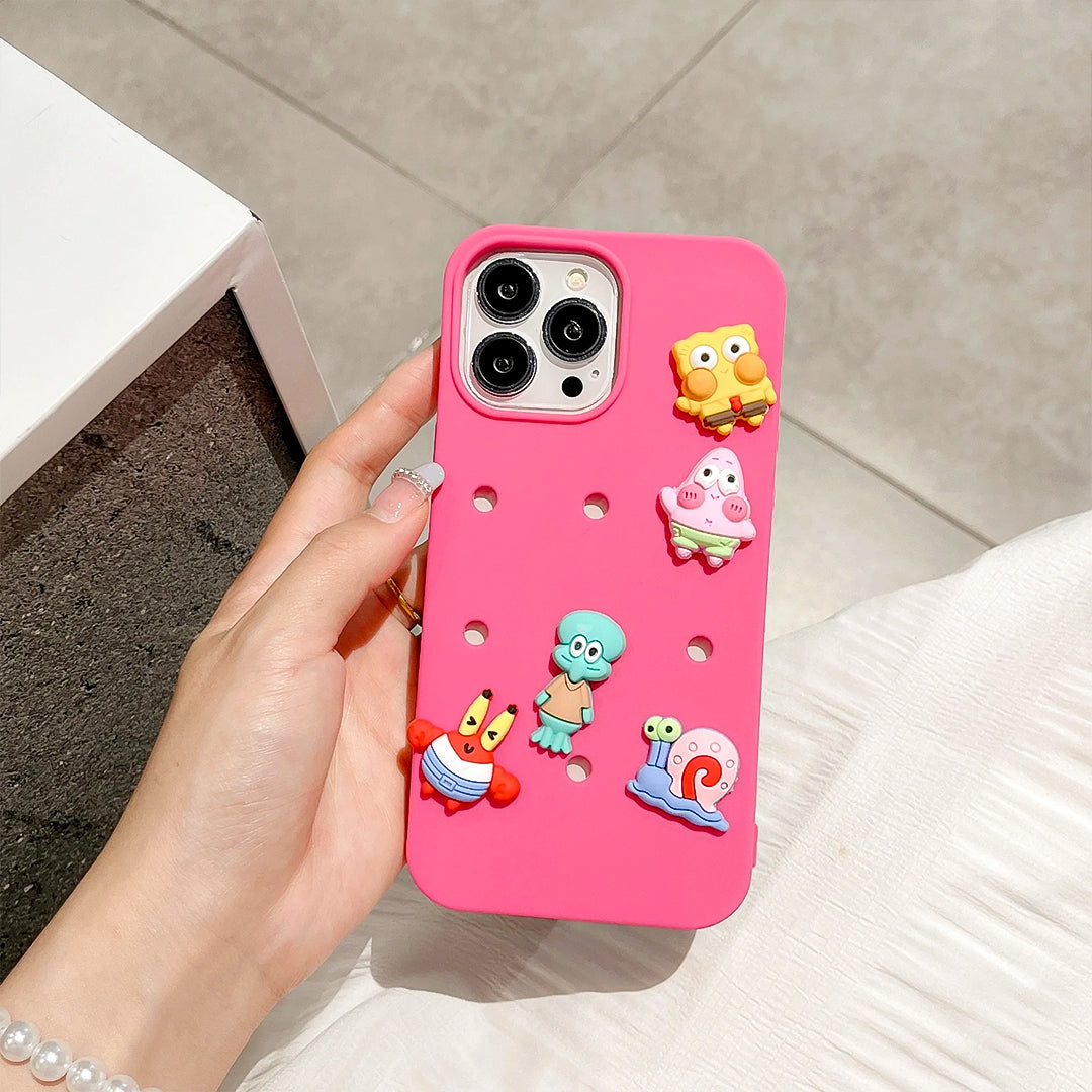 Iphone Jibbitz™ Pink Silicone Case